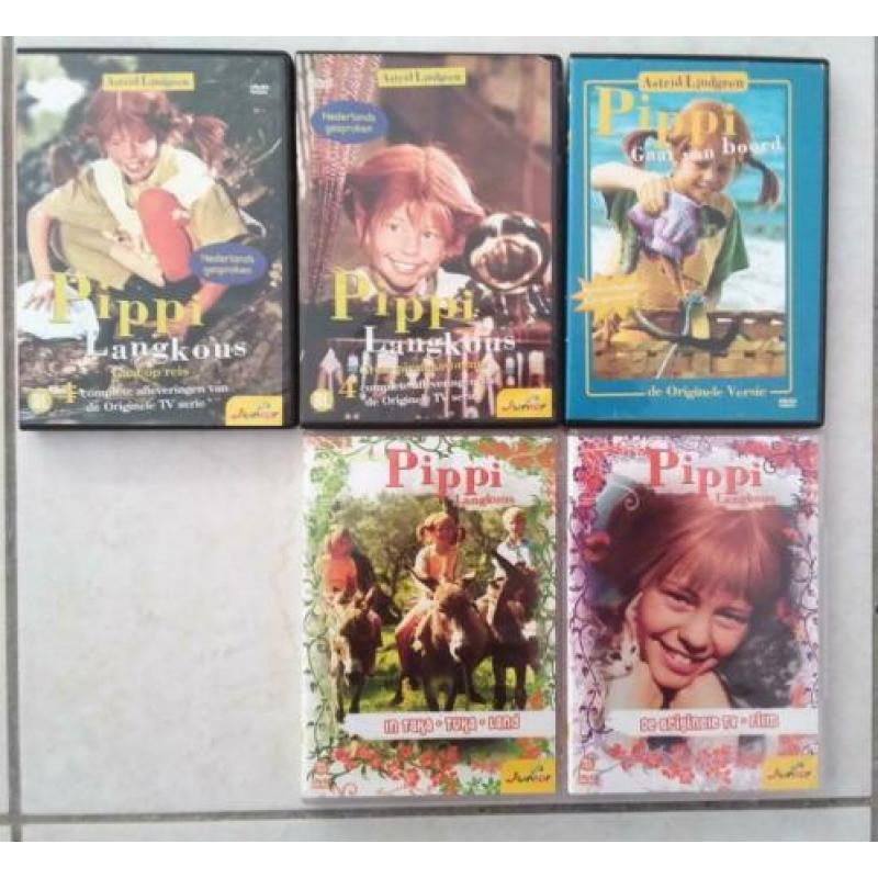 5x DVD Pippi Langkous