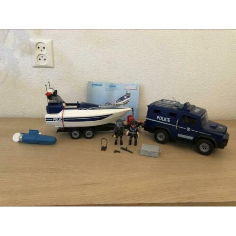 Playmobil 5187 politietruck met speedboot