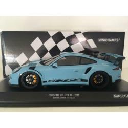 Porsche 911 GT3 RS 2015 blauw/zwart 1:18 (nieuw)