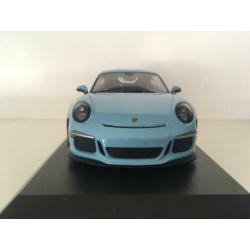 Porsche 911 GT3 RS 2015 blauw/zwart 1:18 (nieuw)