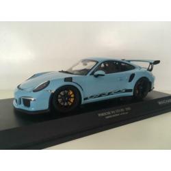 Porsche 911 GT3 RS 2015 blauw/zwart 1:18 (nieuw)