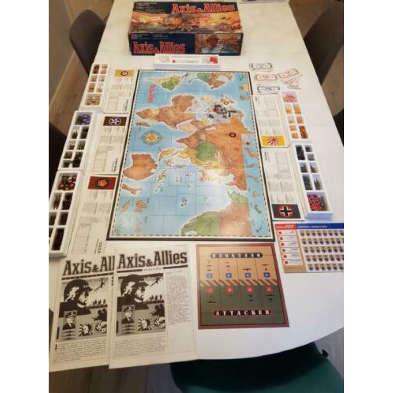 Axis & Allies vintage 1984 geheel compleet