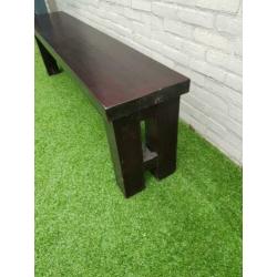 Eettafel bank hout teak tuinbank halbank zwaar model 160 cm