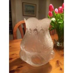 Mat glazen lampenkap frosted glas olielamp kap gegraveerd