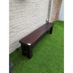 Eettafel bank hout teak tuinbank halbank zwaar model 160 cm