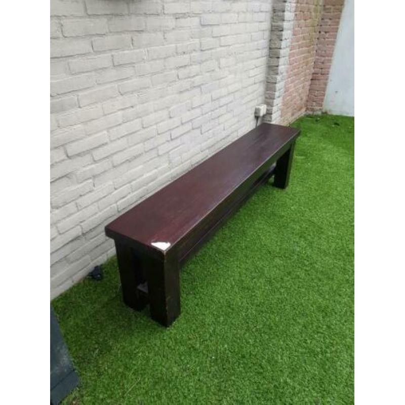 Eettafel bank hout teak tuinbank halbank zwaar model 160 cm