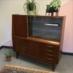 -Retro/vintage buffet-, vitrinekast, highboard, jaren 60-