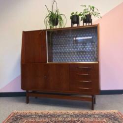 -Retro/vintage buffet-, vitrinekast, highboard, jaren 60-