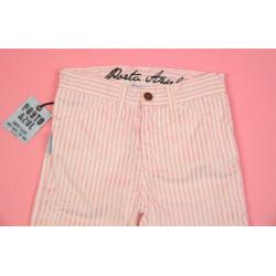 *NIEUW* Porto Azul bermuda short wit roze krijtstreep mt 110