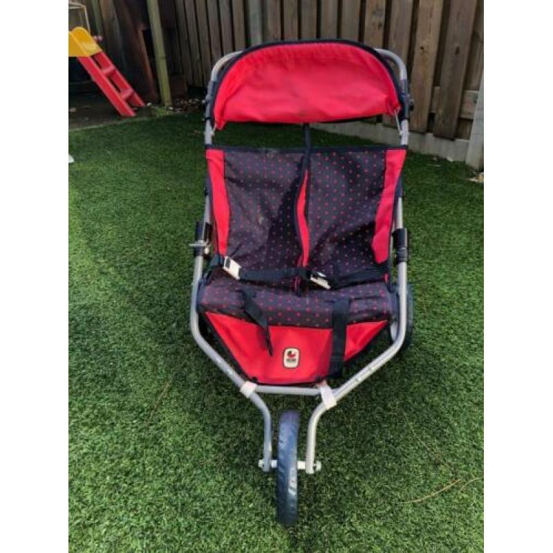 Moderne twin jogger poppenwagen