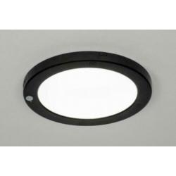 sensor plafondlamp plafonniere zwart led v garage hal kast