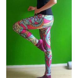 Goa hippie psy yoga festival psychedelische legging M