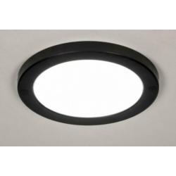 sensor plafondlamp plafonniere zwart led v garage hal kast