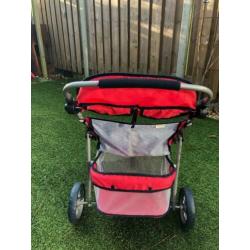 Moderne twin jogger poppenwagen