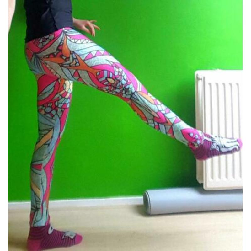 Goa hippie psy yoga festival psychedelische legging M