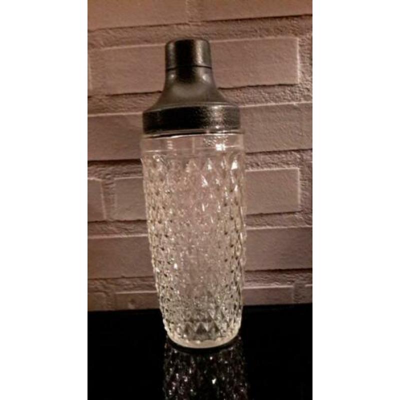 Nieuwe vintage retro glazen shaker van Nesle