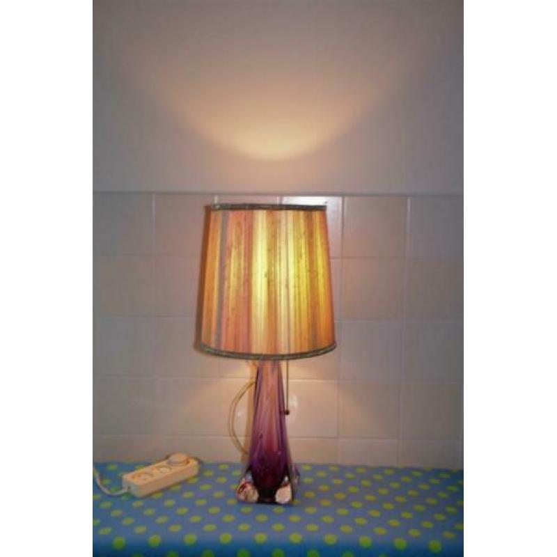 val saint lambert glas schemerlamp retro lamp vintage lamp