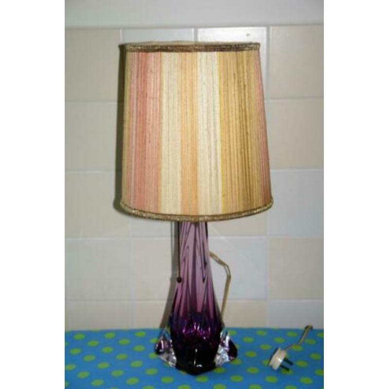 val saint lambert glas schemerlamp retro lamp vintage lamp