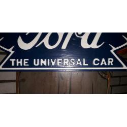 Mooi vintage Ford reclame bord "the universale car"