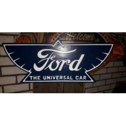 Mooi vintage Ford reclame bord "the universale car"