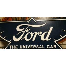 Mooi vintage Ford reclame bord "the universale car"