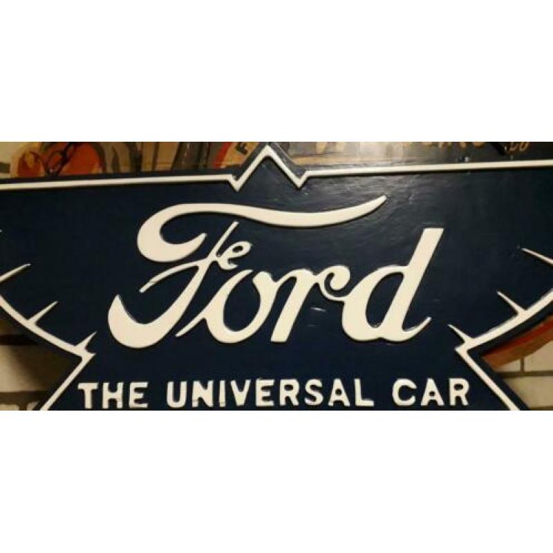 Mooi vintage Ford reclame bord "the universale car"