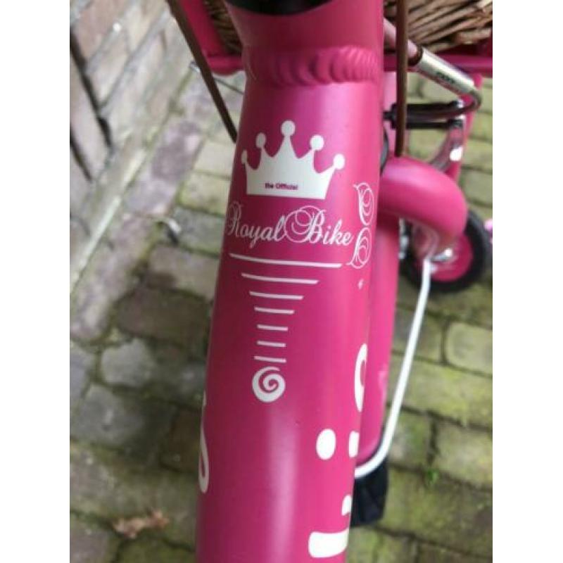 Loekie 16 inch kinderfietsje (mat roze)