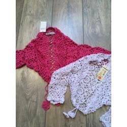 Nieuw bolero. Maat 128 134 J. Mirano. Wit roze