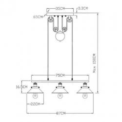 Industriële vintage plafond hanglamp retro led / GRATIS VERZ