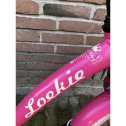 Loekie 16 inch kinderfietsje (mat roze)