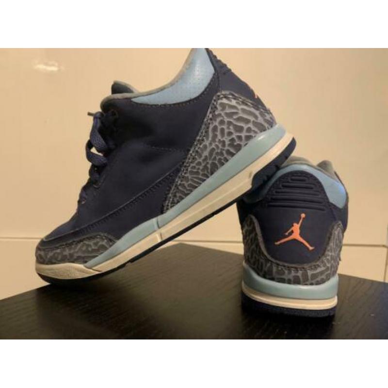 AIR JORDAN 3 RETRO PS "DARK BLUE DUST" mt 34