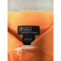 Oranje wit gestreepte polo van Ralph Lauren