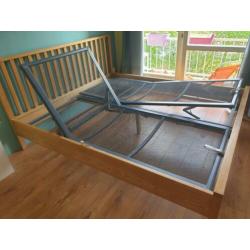 Auping spiralen /Eikenhouten bed - 200cm x 180cm (2x90)