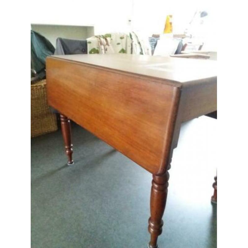 Antieke hangoortafel ca 1850 tafel mahonie hout eettafel