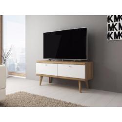 TV-Meubel Primavera 107 cm - Wit - Licht Eiken - TV kast