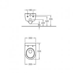 Wandcloset Geberit Sphinx 345 Rimfree (inclusief zitting)